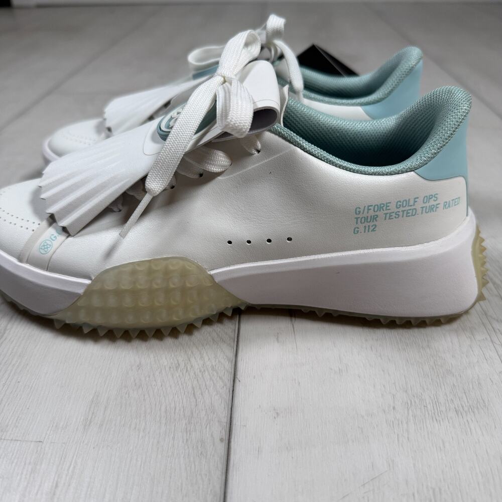 G/Fore Gfore G4 Kiltie G.112 Golf Shoes Women’s 5.5 Sea Glass Blue White - Picture 4 of 9
